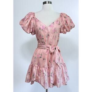 LOVESHACKFANCY Cecile Mini Dress in Pink WOMENS Size XS